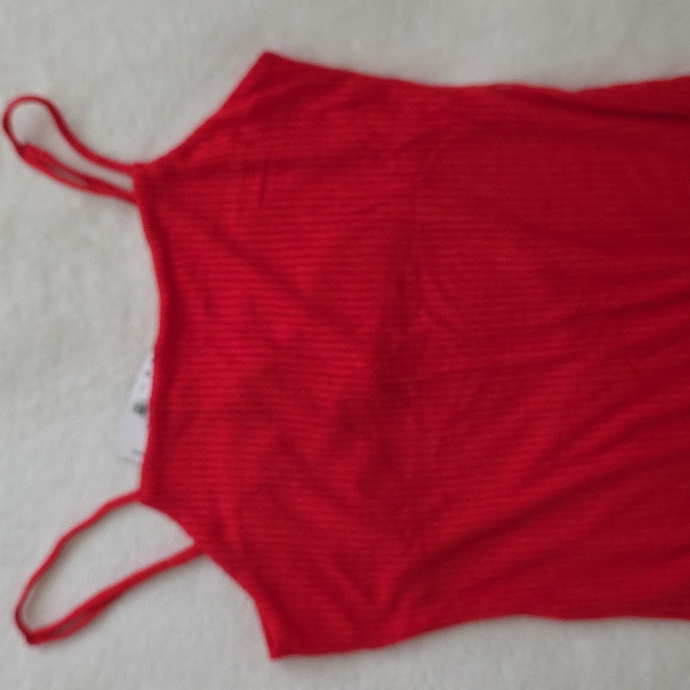 EXPRESS Vibrant Red Ribbed Dress - Picture 3 of 4